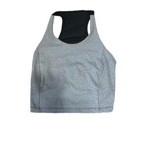 Gray and black tank sports bra size medium
